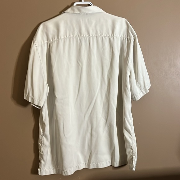 100%silk shirt button down short sleeve B2 - Picture 5 of 5
